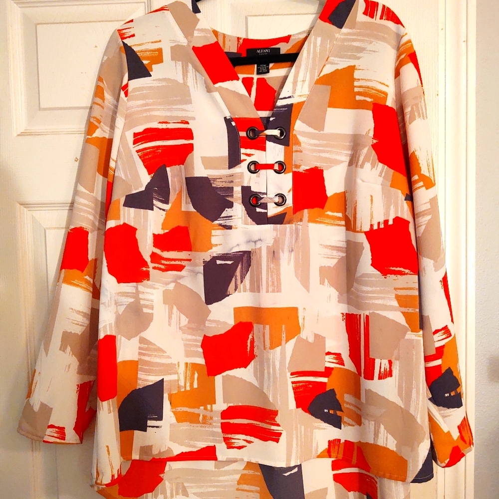 16W Alfani 3/4 Sleeve Blouse